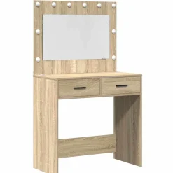 vidaXL Mesa de tocador Marrón 78.5 x 41 x 135 cm Madera contrachapada Roble Sonoma Best