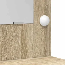 vidaXL Mesa de tocador Marrón 78.5 x 41 x 135 cm Madera contrachapada Roble Sonoma Best