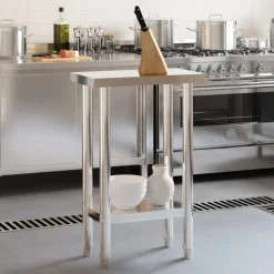 vidaXL Mesa de trabajo de cocina acero inoxidable 55x30x85 cm Hot