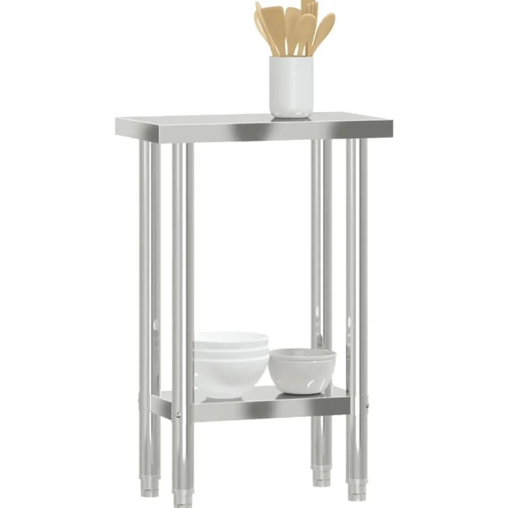 vidaXL Mesa de trabajo de cocina acero inoxidable 55x30x85 cm Hot