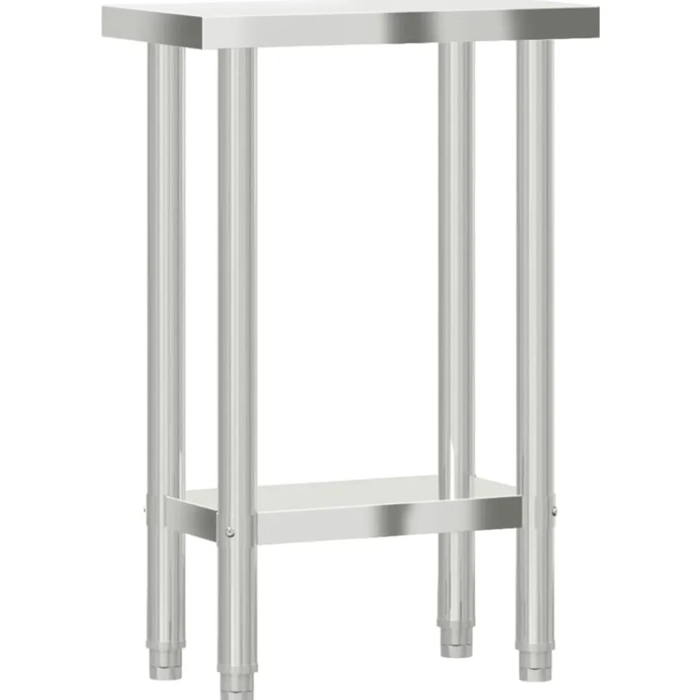 vidaXL Mesa de trabajo de cocina acero inoxidable 55x30x85 cm Hot