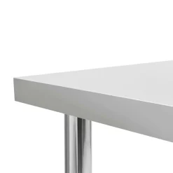 vidaXL Restauración-Mesa de trabajo de cocina con estante acero inox 120x60x120cm