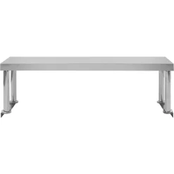 vidaXL Restauración-Mesa de trabajo de cocina con estante acero inox 120x60x120cm
