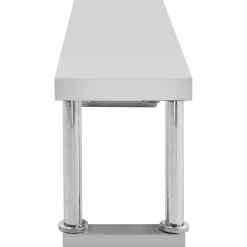 vidaXL Restauración-Mesa de trabajo de cocina con estante acero inox 120x60x120cm