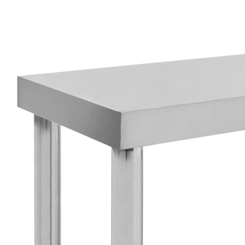vidaXL Mesa de trabajo de cocina con estante acero inox 120x60x150 cm Outlet
