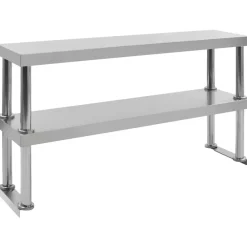 vidaXL Mesa de trabajo de cocina con estante acero inox 120x60x150 cm Outlet