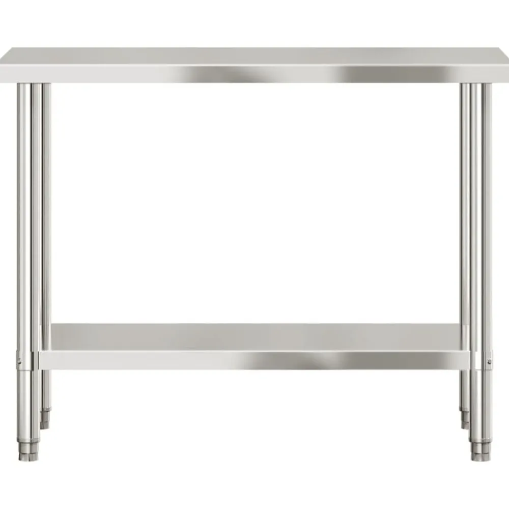 vidaXL Mesa de trabajo de cocina acero inoxidable 110x55x85 cm Clearance