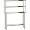 vidaXL Mesa de trabajo para cocina con estante acero inox 110x30x150cm New