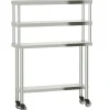 vidaXL Mesa de trabajo para cocina con estante acero inox 110x30x150cm Hot