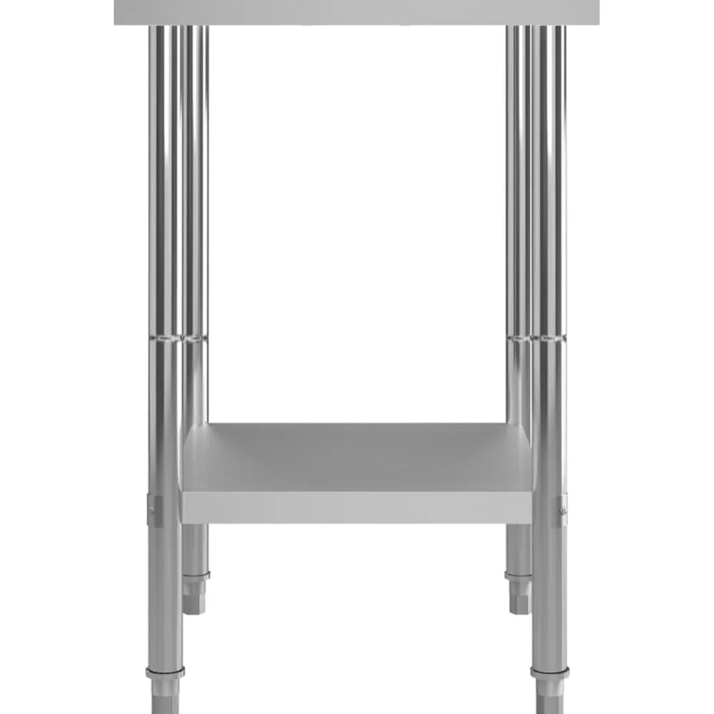 vidaXL Mesa de trabajo para cocina acero inoxidable 60x60x85 cm Discount