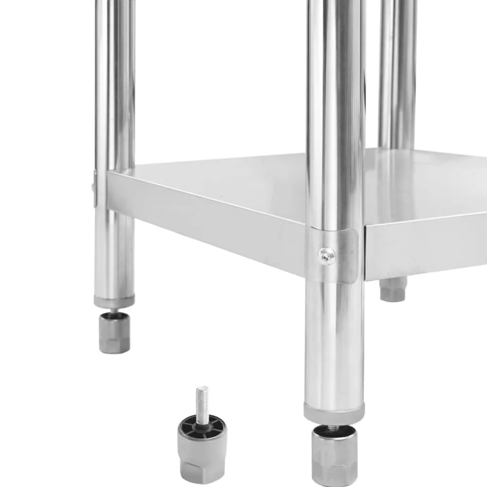 vidaXL Mesa de trabajo para cocina acero inoxidable 60x60x85 cm Discount