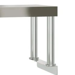 vidaXL Mesa de trabajo para cocina con estante acero inox 110x55x120cm Best