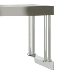 vidaXL Mesa de trabajo para cocina con estante acero inox 110x55x120cm Online