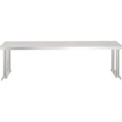vidaXL Restauración-Mesa de trabajo para cocina con estante acero inox 120x60x115cm