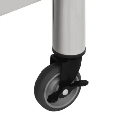 vidaXL Mesa de trabajo para cocina con ruedas acero inox 60x30x85 cm Online
