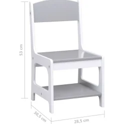 Niños vidaXL Mobiliario Para Bebés Y Niños Pequeños-Mesa infantil con 2 sillas MDF