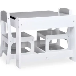 Niños vidaXL Mobiliario Para Bebés Y Niños Pequeños-Mesa infantil con 2 sillas MDF