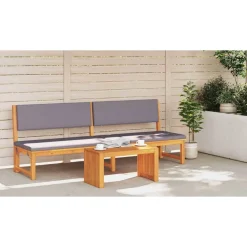 vidaXL Mesa lateral Aceite Natural 70 x 35 x 35 cm
