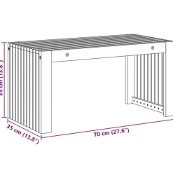 vidaXL Mesa lateral Aceite Natural 70 x 35 x 35 cm