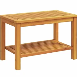 vidaXL Mesa lateral Marrón 70 x 40 x 45 cm Madera de Acacia Sólida Marr&oacute;n Outlet
