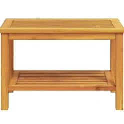 vidaXL Mesa lateral Marrón 70 x 40 x 45 cm Madera de Acacia Sólida Marr&oacute;n Outlet