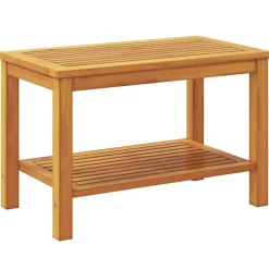vidaXL Mesa lateral Marrón 70 x 40 x 45 cm Madera de Acacia Sólida Marr&oacute;n Outlet