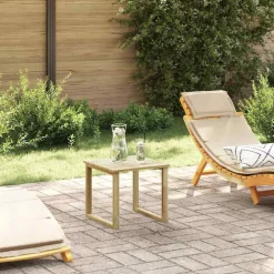 vidaXL Muebles De Jardín-Mesa Natural 40 x 40 x 36 cm Madera de pino impregnada
