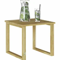 vidaXL Muebles De Jardín-Mesa Natural 40 x 40 x 36 cm Madera de pino impregnada