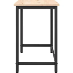 vidaXL Mesa 80 x 50 x 77 cm Madera Ingenierizada y Acero Natural New
