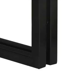 vidaXL Mesas-Mesa Nido 3 pcs Marrón y Negro Madera de Mango Sólida y Metal