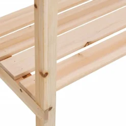 vidaXL Mesa para plantas con estantes madera maciza abeto 78x38x82,5cm Natural Discount