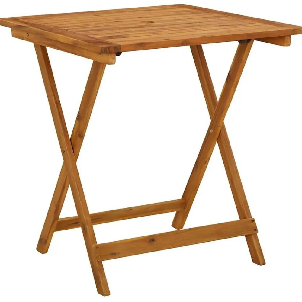 vidaXL Mesa plegable de jardín de madera maciza de acacia 70x70x75 cm Online
