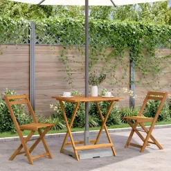 vidaXL Mesa plegable de jardín de madera maciza de acacia 70x70x75 cm Online