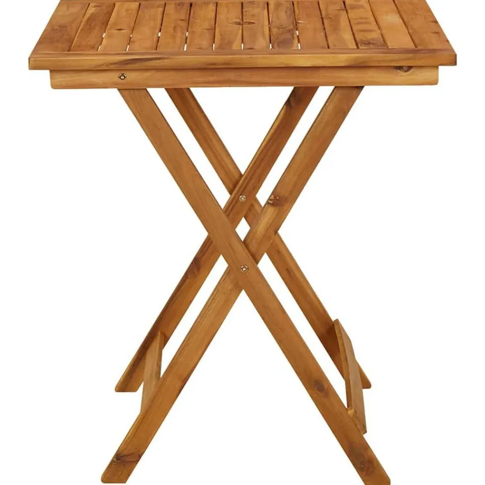 vidaXL Mesa plegable de jardín de madera maciza de acacia 70x70x75 cm Online