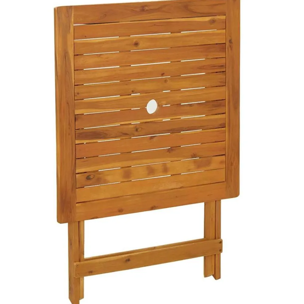 vidaXL Mesa plegable de jardín de madera maciza de acacia 70x70x75 cm Online