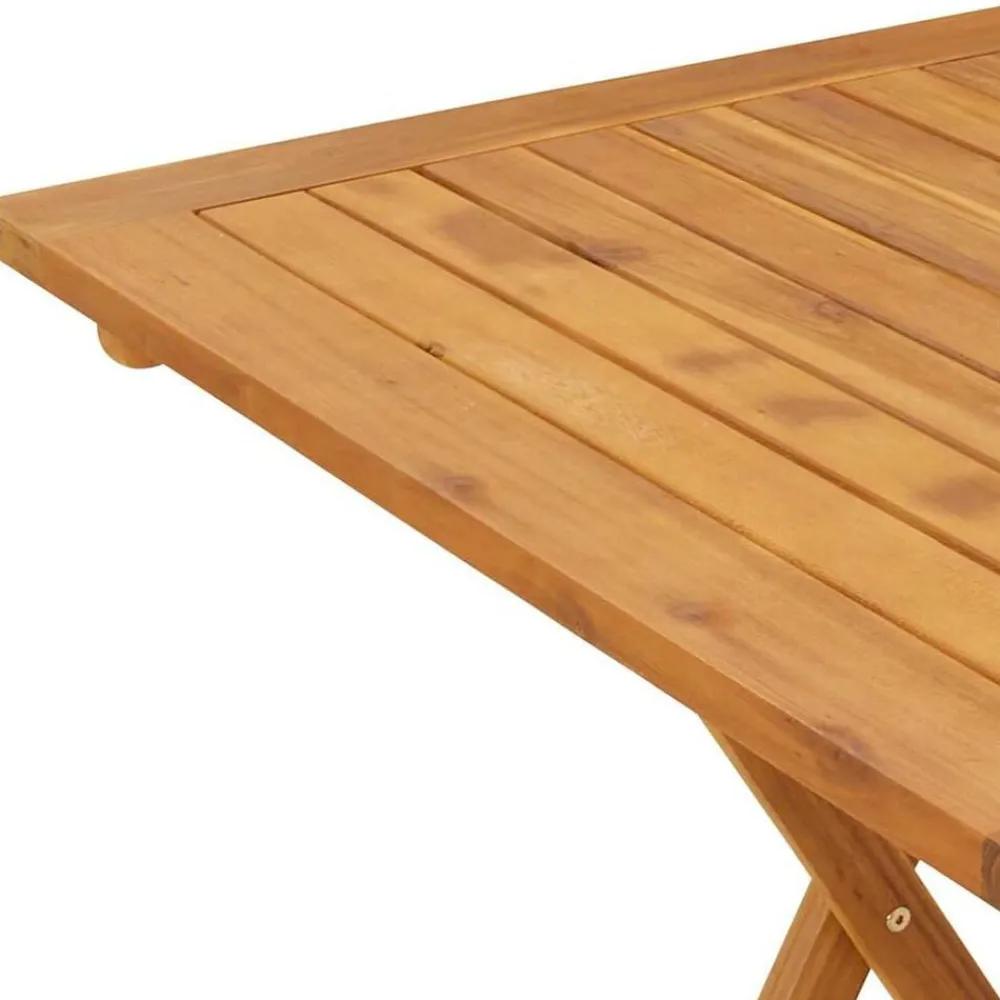vidaXL Mesa plegable de jardín de madera maciza de acacia 70x70x75 cm Online
