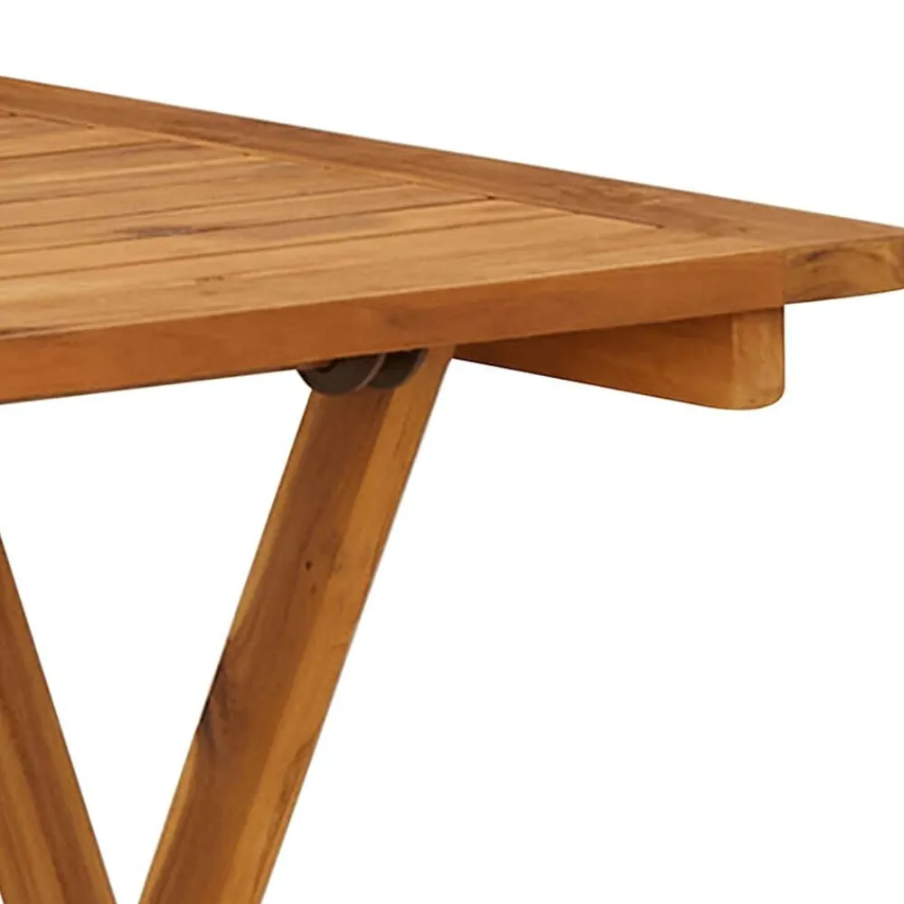 vidaXL Mesa plegable de jardín de madera maciza de acacia 70x70x75 cm Online