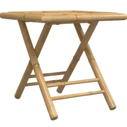 vidaXL Muebles De Jardín-Mesa plegable de jardín de bambú 45x45x45 cm