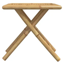 vidaXL Muebles De Jardín-Mesa plegable de jardín de bambú 45x45x45 cm