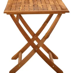 vidaXL Mesa plegable de jardín madera maciza de acacia 120x70x75 cm Marr&oacute;n Clearance