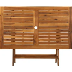 vidaXL Mesa plegable de jardín madera maciza de acacia 120x70x75 cm Marr&oacute;n Clearance