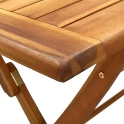 vidaXL Mesa plegable de jardín madera maciza de acacia 120x70x75 cm Marr&oacute;n Clearance