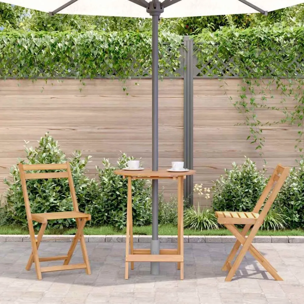 vidaXL Mesa plegable de jardín de madera maciza de acacia 60x75 cm Sale