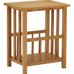 vidaXL Mesa revistero madera maciza de roble 45x35x55 cm Online