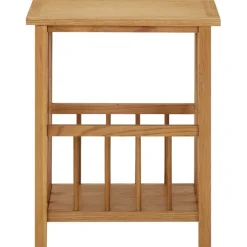 vidaXL Mesa revistero madera maciza de roble 45x35x55 cm Online