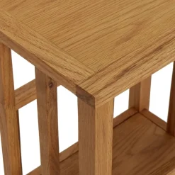 vidaXL Mesa revistero madera maciza de roble 45x35x55 cm Online