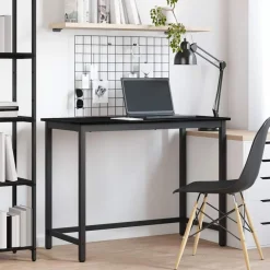 vidaXL Mesa 80 x 50 x 76,5 cm Madera Ingenierizada y Acero Roble negro Hot