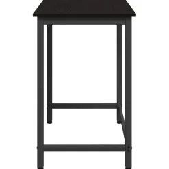 vidaXL Mesa 80 x 50 x 76,5 cm Madera Ingenierizada y Acero Roble negro Hot