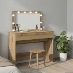 vidaXL Mesa Tocador con cajón 100 x 40 x 120 cm Roble artesanal Best