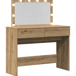 vidaXL Mesa Tocador con cajón 100 x 40 x 120 cm Roble artesanal Best